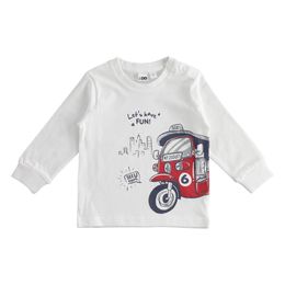 100% cotton round neck T-shirt with taxi print