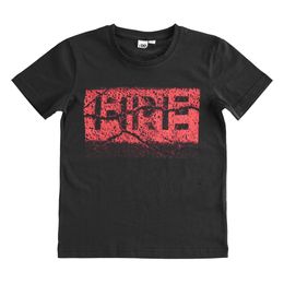 100% cotton crewneck T-shirt with bold print