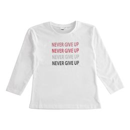 Girocollo 100% cotone "Never give up"