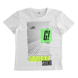 100% cotton T-shirt with fluo print