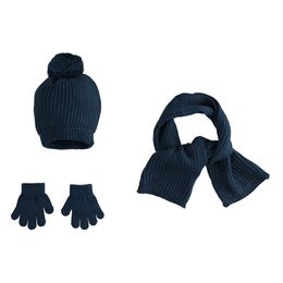 Kit invernale cappello modello cuffia, guanti e sciarpa