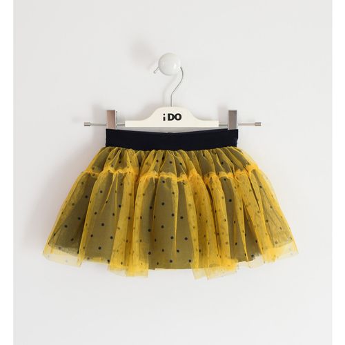 All-over patterned, tulle skirt