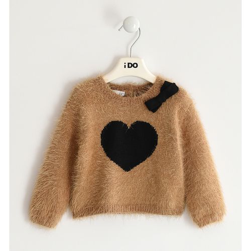 Heart, long-yarn, tricot knit