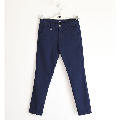 Pantalone bambino slim fit in twill di cotone stretch - 44410