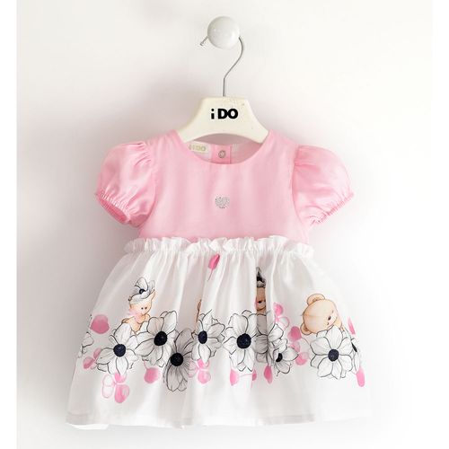 Cotton short sleeve baby girl ceremony dress - 44140
