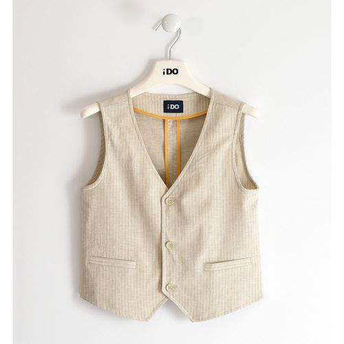 Baby vest in linen and viscose blend - 44466