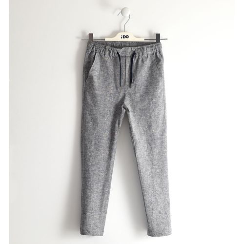 Pantalone bambino realizzato in misto lino e viscosa - 44412