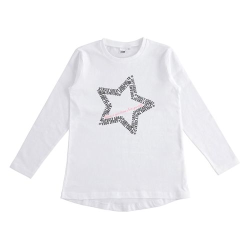 Maglietta bambina in cotone con stella - 44046