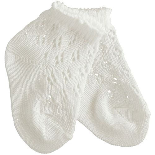 Baby girl socks with perforated processing - 44951