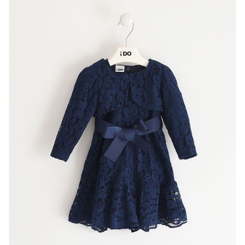 Lace little girl ceremony dress with shrug - 44310