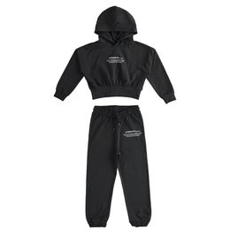 Girl's two-piece suit in stretch cotton fleece - 44551