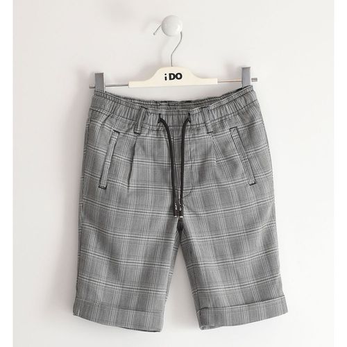 Check patterned short trousers for boys - 44428