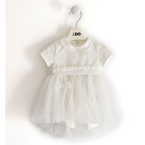 Elegant dress for baby girl, asymmetrical length - 44143