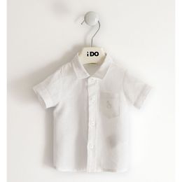 Short-sleeved linen newborn shirt - 44069