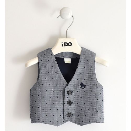 Elegant micro polka dot boys vest - 44098