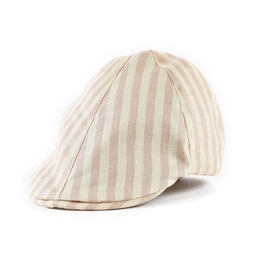 Linen flat cap newborn hat - 44912