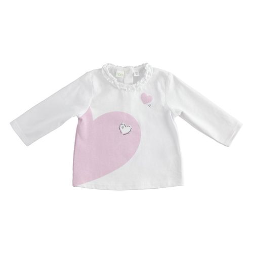 Maglietta neonata in in cotone con cuore - 44159