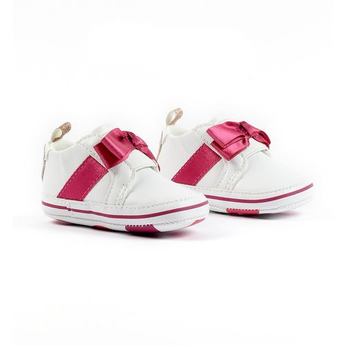 Scarpine neonata modello sneakers con cuore glitter - 44949