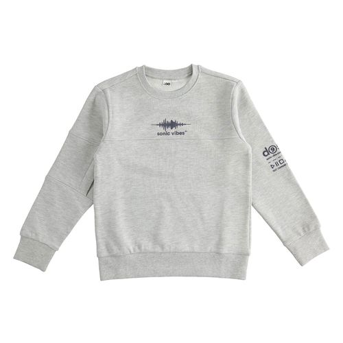 Boys' crewneck sweatshirt with sleeve pocket - 44393