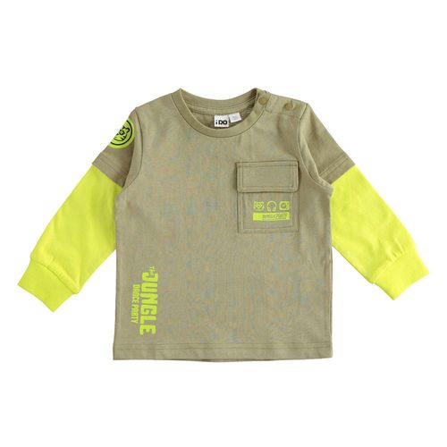 Maglietta bambino in cotone con taschino - 44216