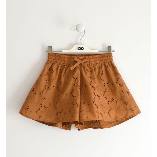 Little girl short pants in cotton san gallo - 44874