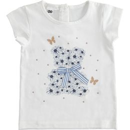 Stretch jersey t-shirt with teddy bear and rhinestones - 44740