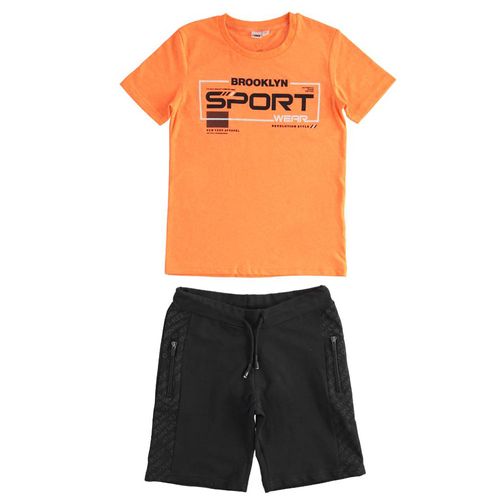 Completo sportivo bambino t-shirt e pantalone corto - 44435