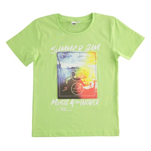 Children's cotton T-shirt with photographic print - 44813