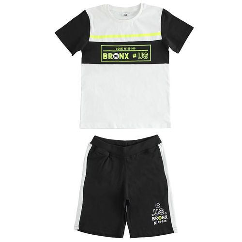 100% cotton jersey urban theme T-shirt and shorts set - 44840