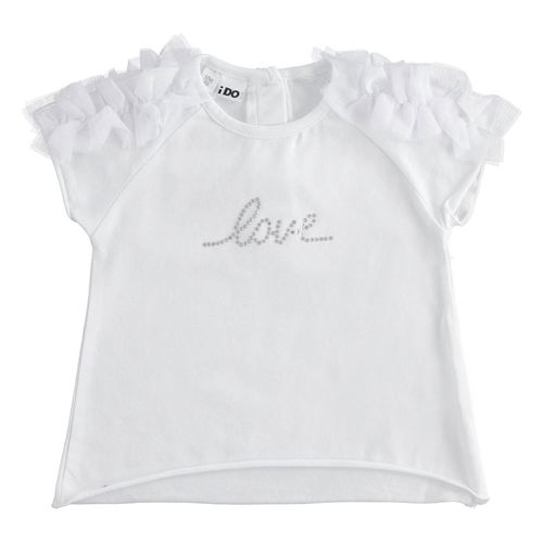 Girl's t-shirt with tulle sleeves - 44759