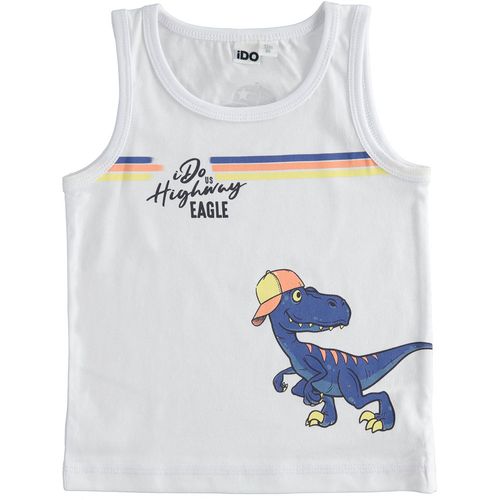 Dinosaur print cotton tank top for boys - 44680