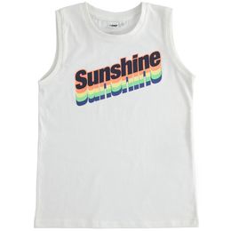 Cotton tank top for boys with sunshine print - 44814