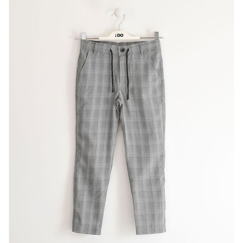 Boy trousers check pattern joggers fit - 44415