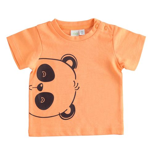 T-shirt neonato in cotone con panda - 44604