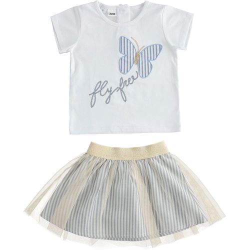 Completo bambina t-shirt e gonna in tulle - 44780