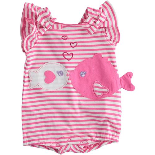 Baby girl cotton romper with fish - 44646