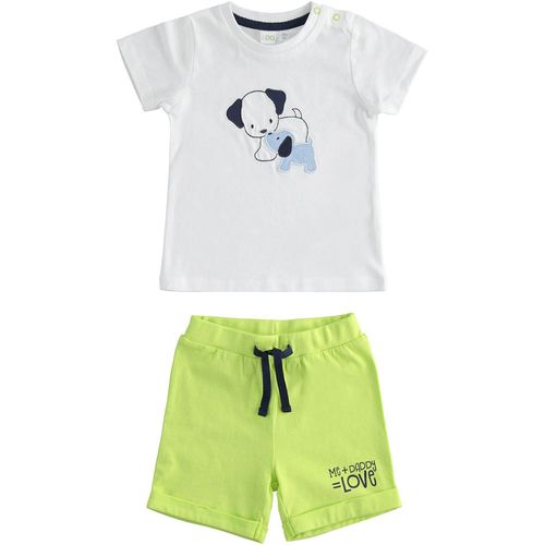 Cotton newborn outfit with puppy print - 44620