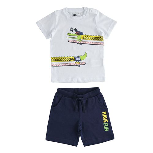 T-shirt with crocodile and shorts set for boys - 44713