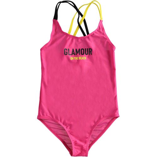 One-piece swimsuit with two-tone straps for girls - 44790