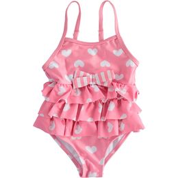 Baby girl one piece swimsuit with hearts - 44966