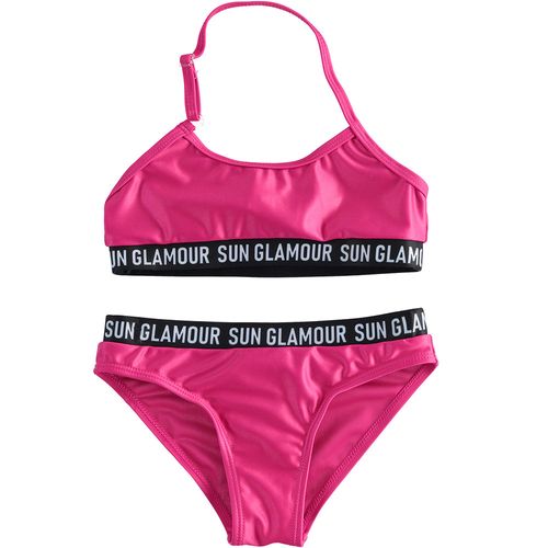 Two-piece swimsuit with lettering for girls - 44792