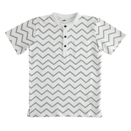 Polo shirt for boys with short sleeve and striped pattern - 44408