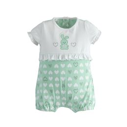Pagliaccetto neonata in jersey stretch con cuori - 44168