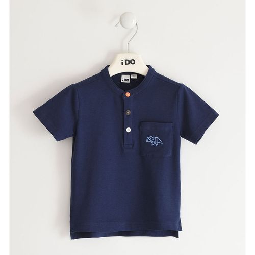 T-shirt per bambino con taschino e bottoni colorati - 44233