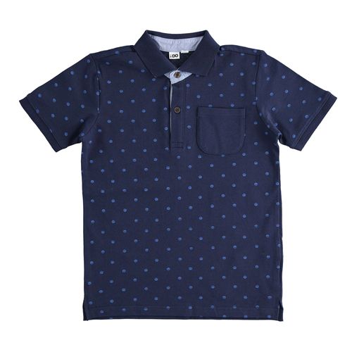 Short-sleeved piquet polo shirt with pocket for boys - 44802
