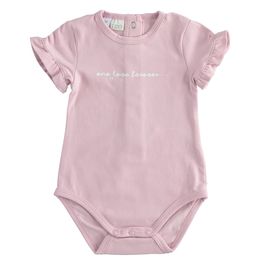 Baby girl bodysuit with short gathered sleeves - 44158