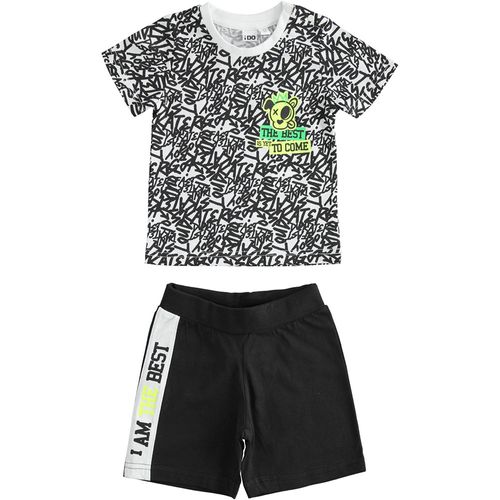 100% cotton T-shirt and shorts set with all-over pattern for boy - 44712