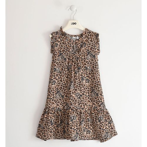 100% viscose sleeveless dress, floral, camouflage or animalier pattern - 44893