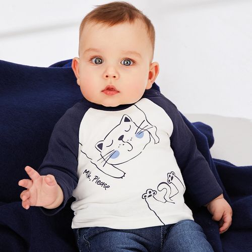 Baby boy t-shirt with kitten